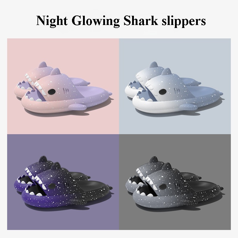 Men'S Shoes To Women'S - Милые тапочки с изображением акулы для