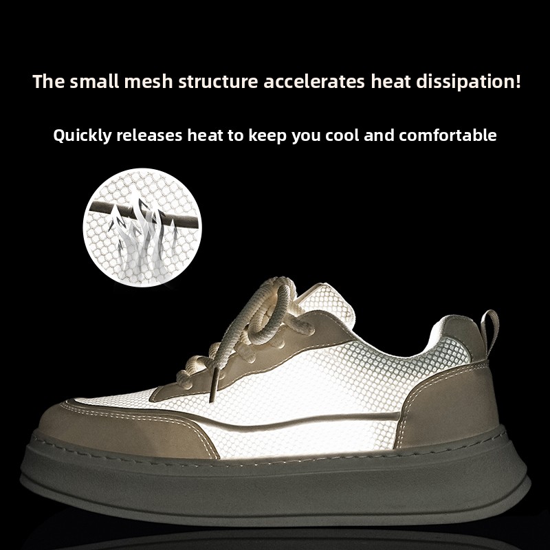 Men Shoes Eu To Us - Мужские дышащие сетчатые кроссовки на платформе,