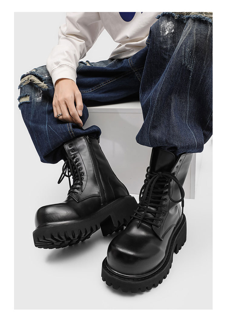 Men'S Shoes Black And White - НОВЫЕ мотоциклетные женские ботинки с пряжкой,