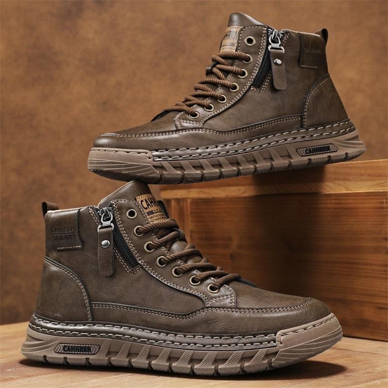 Men'S Shoes Dq - Мужские кожаные высокие ботинки до щиколотки,