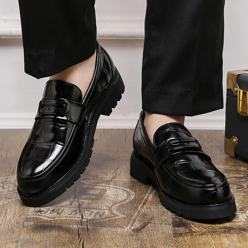 Мужская кожаная обувь на толст – обзор и цена Men Shoes Official