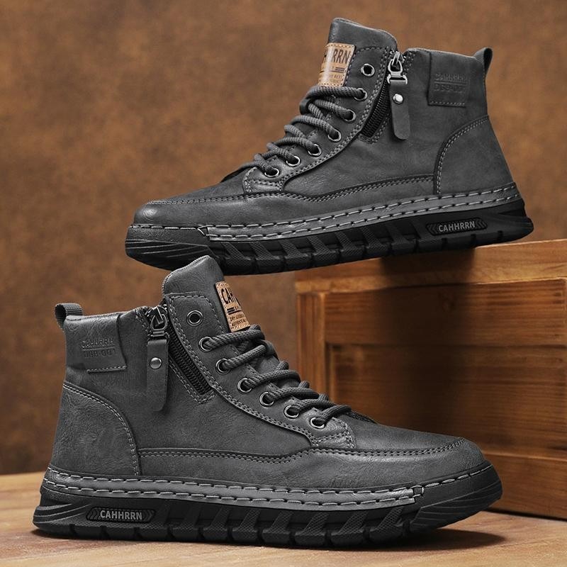 Мужские кожаные высокие ботинк – обзор и цена Men'S Shoes Dq