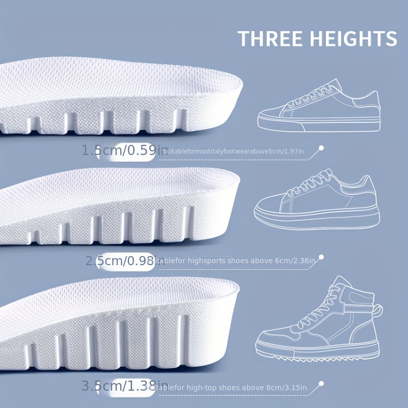 1 пара новых 1,5-3,5 см белых  – обзор и цена Men Shoes Outlet