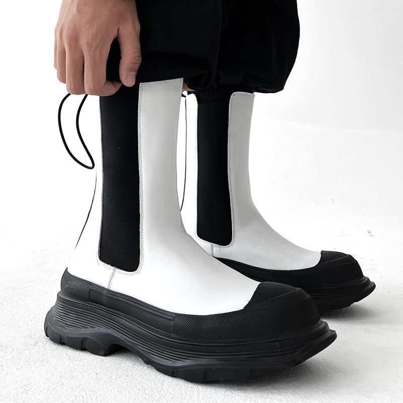 Мужские модные панк-ботинки че – обзор и цена Men'S Shoes Black And White